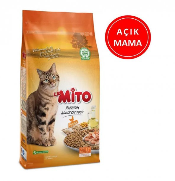 Mito Adult Cat Tavuklu Yetişkin Kedi Maması 1 kg AÇIK