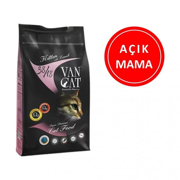 Vancat Kitten Kuzu Etli Yavru Kedi Maması 1 Kg AÇIK