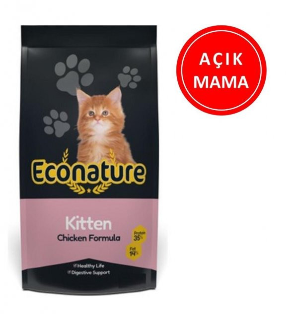 Econature Kitten Tavuklu Yavru Kedi Maması 1 Kg AÇIK