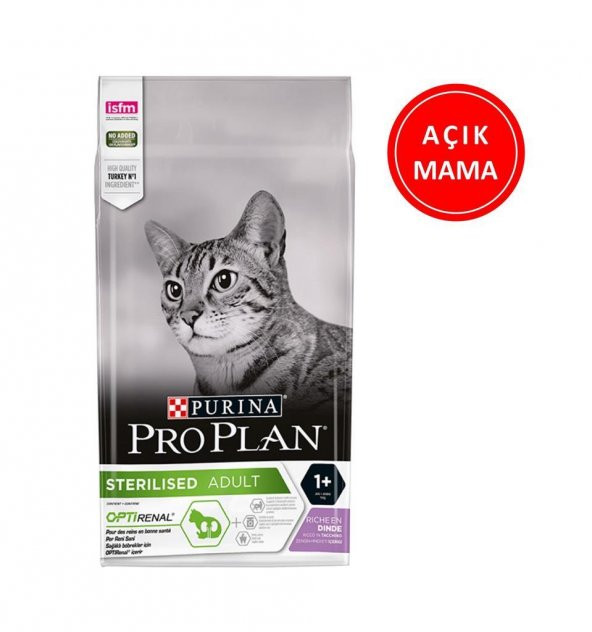 ProPlan Sterilised Hindili Tavuklu Kısır Kedi Maması 1 Kg AÇIK
