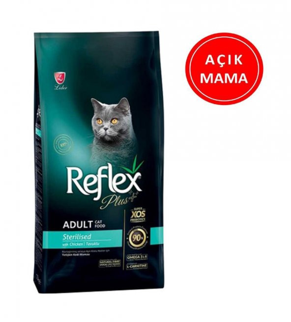 Reflex Plus Sterilised Tavuklu Kısır Kedi Maması 1 kg AÇIK