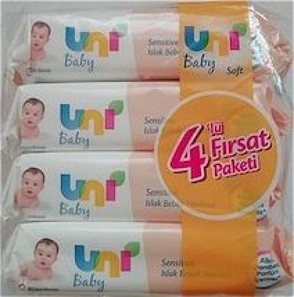 Uni Baby Sensitive soft Islak Havlu 12'li Ekonomik Fırsat Paketi 12x56 (672 Yaprak)