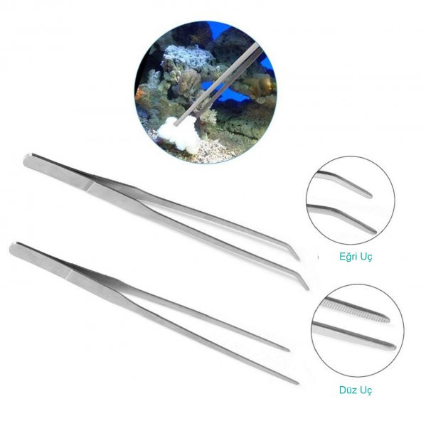 AQUABLUE SS-S110 BİTKİLİ AKVARYUM MAKAS-CIMBIZ BAKIM SETİ 3 İN 1 - 6