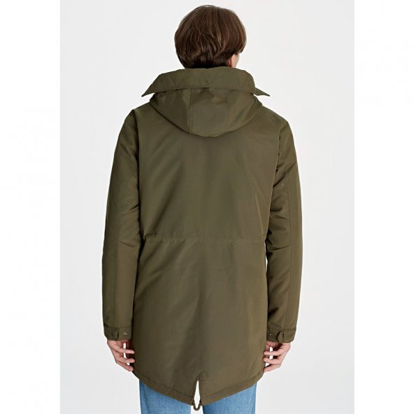 Mavi 010187-29754 Erkek Kapüşonlu Parka Safari Yeşil Kaban 9K - 2
