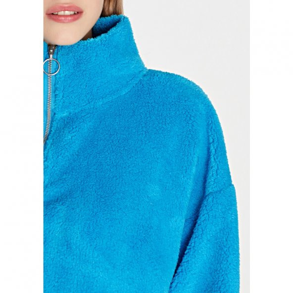 Mavi 168329-30377 Bayan Fermuarlı Sweatshırt Canlı Mavi Sweat Shırt 9K - 3