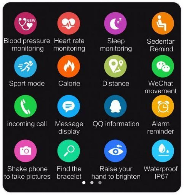 Olix A6 Smart Watch Akıllı Saat Suya Dayanıklı Nabız Ölçer Turuncu - 2