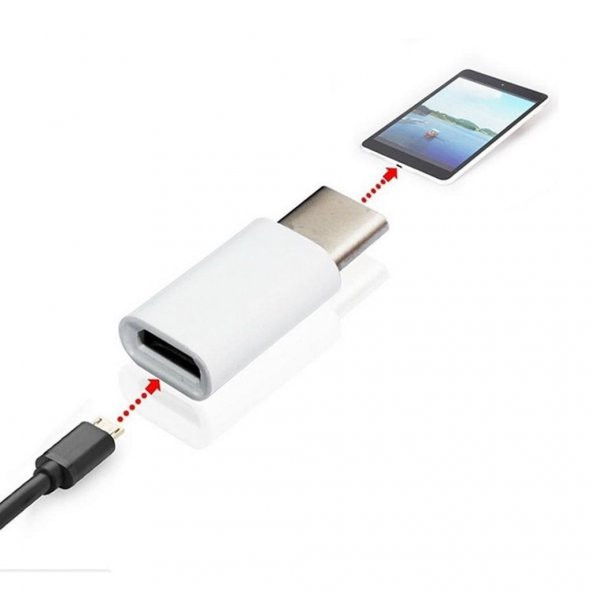 Micro USB to Type-C Dönüştürücü Çevirici Adaptör - 2