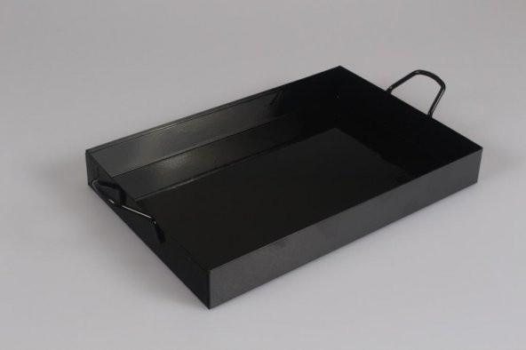 Galvaniz Tepsi Kulplu Siyah Renk 21.5 Cm - 2