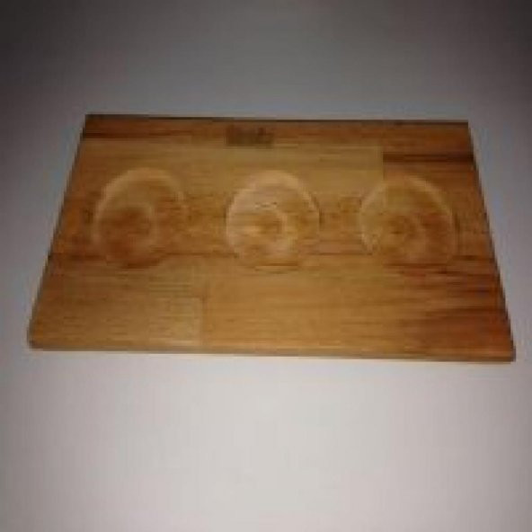 İkram Dünyası Ahşap 3 Bölmeli Tepsi - 2