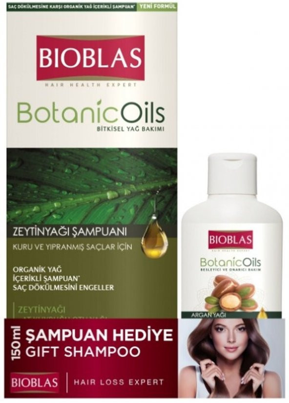 Bioblas Botanic Oils Kuru ve Yıpranmış Saçlar için Şampuan 360ml +150ml Argan Yağlı Gift Şampuan Set