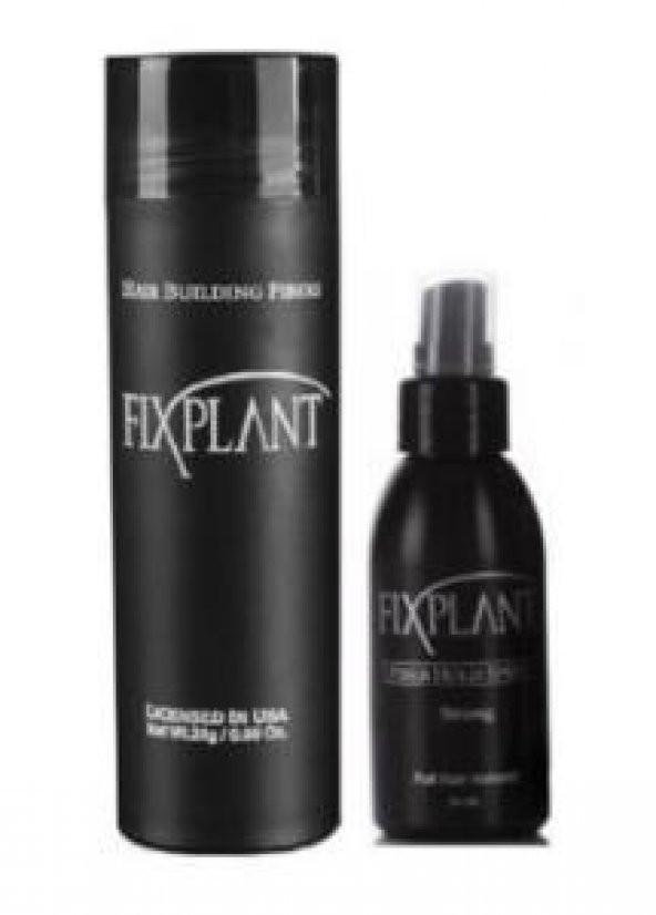 Fixplant 1 Set 28gr Koyu Gri Saç Gürleştirici Toz+Sprey