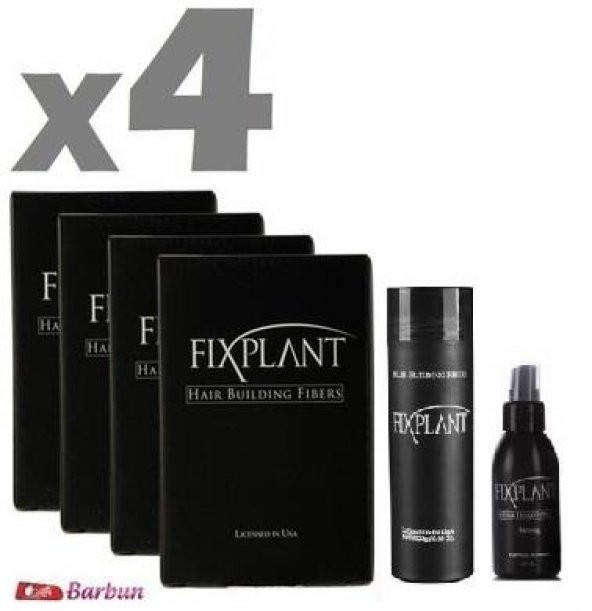 Fixplant 4 Set 112 gr SAÇ TOZU + SPREY - KOYU KAHVE