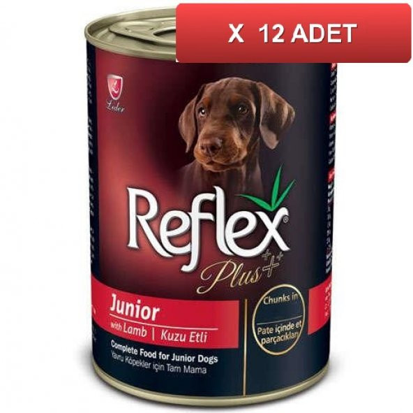 Reflex Plus Gravy Junior Kuzulu Parça Etli Yavru Köpek Konservesi 400 Gr (12 ADET) - 1