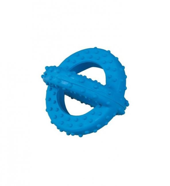 Lastik Sarmal Köpek Oyuncağı (Mavi) 7,5 cm