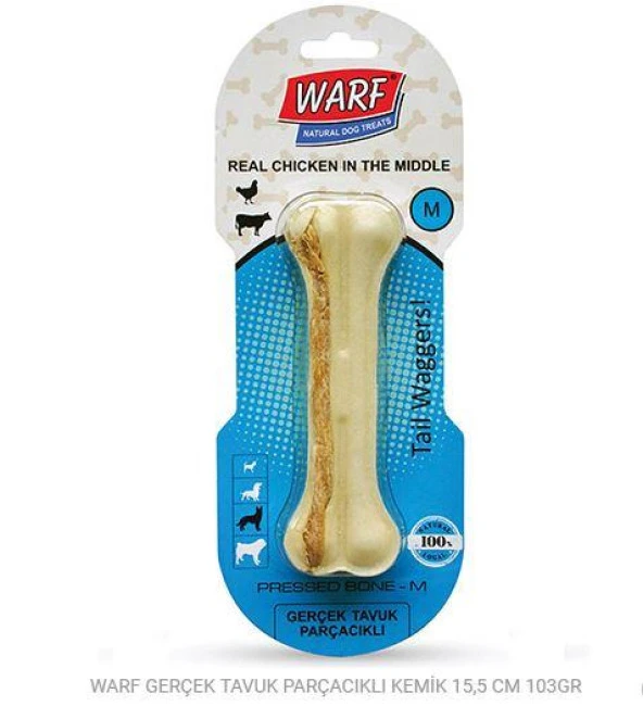 Warf Tavuk Etli Köpek Ödül Kemiği 103 Gr-15,5 Cm