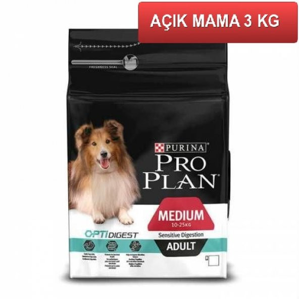 ProPlan Medium Kuzu Etli ve Pirinçli Köpek Maması 3 kg AÇIK