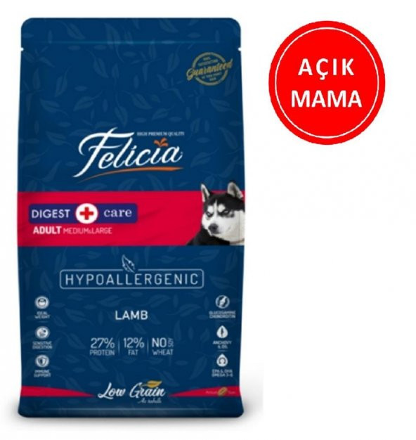 Felicia Kuzulu Köpek Maması 1 kg AÇIK