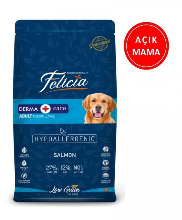 Felicia Somonlu Yetişkin Köpek Maması 1 kg AÇIK