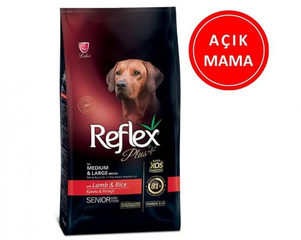 Reflex Plus Kuzulu Orta Büyük Irk Yaşlı Köpek Maması 1 Kg AÇIK - 2