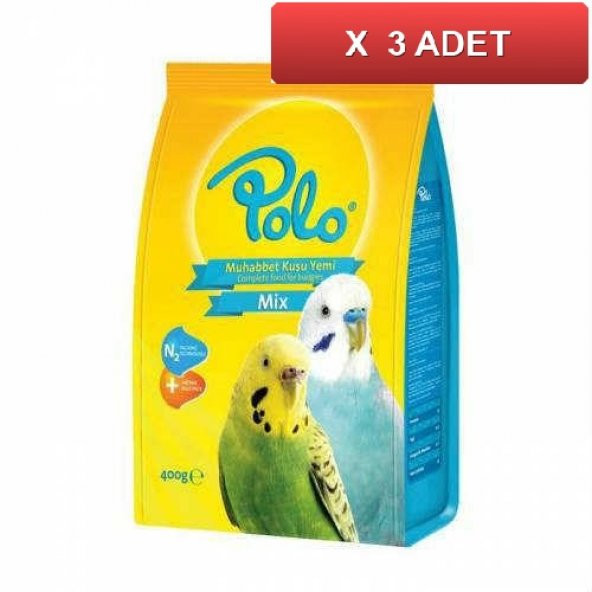 Polo Muhabbet Kuşu Yemi 400 gr (3 PAKET)