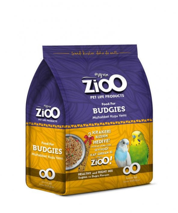 Myyem Zioo Kraker Hediyeli Muhabbet Kuşu yemi 400 gr