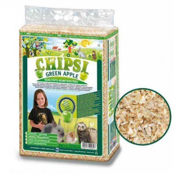 Chipsi Green Apple Yeşil Elma Aromalı Kemirgen Talaşı 3,2 kg