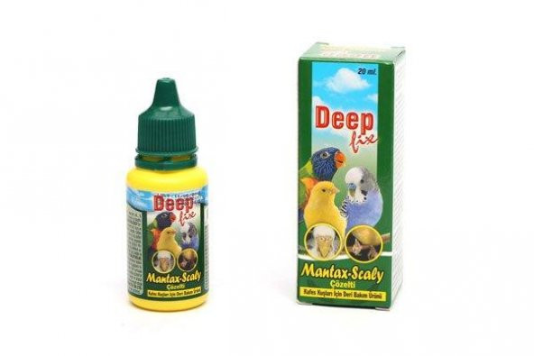 Deep Fix Mantax Scaly Kuşlar İçin Ayak Gaga Mantarı Solüsyonu 20 Ml