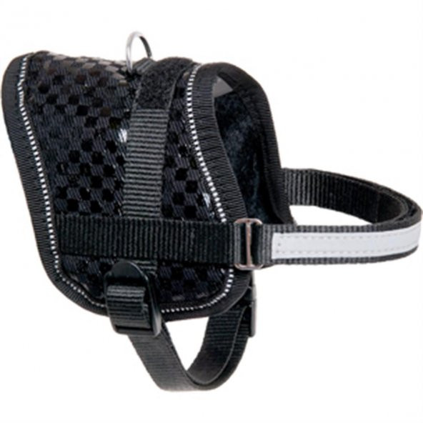 Flamingo KÜÇÜK KÖPEK Göğüs Tasması Siyah GÖVDESİ 31-40cm ARASI OLAN KÖPEKLERE