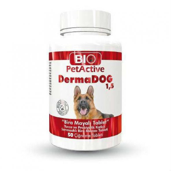 Bio Pet Active Dermadog 1,5 Köpekler Için Sarimsakli Maya Tableti 50 Adet
