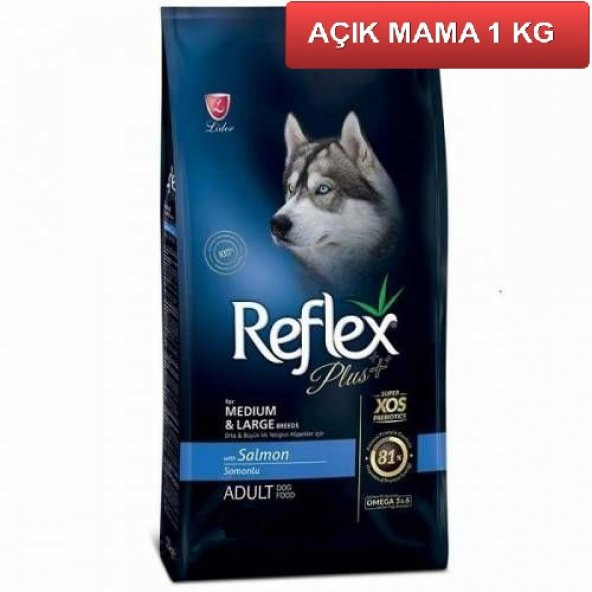 Reflex Plus Somonlu Köpek Maması 1 Kg AÇIK