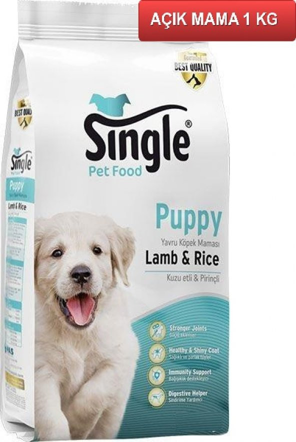 Single Kuzu Etli Yavru Köpek Maması 1 kg AÇIK - 1