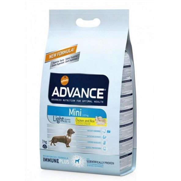 Advance Mini Light Küçük Irk Diyet Köpek Maması 3 Kg - 1