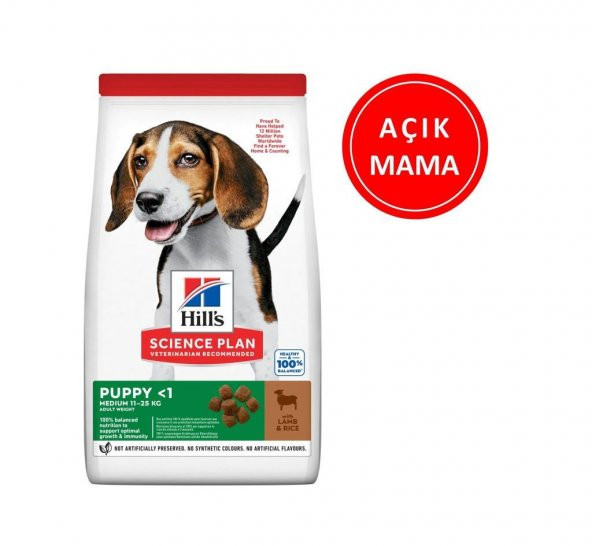 Hills Science Plan Puppy Kuzu Etli Yavru Köpek Maması 1 Kg AÇIK