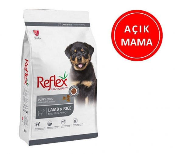 Reflex Puppy Lamb Kuzu Etli Yavru Köpek Maması 1 Kg AÇIK ürün görseli 1
