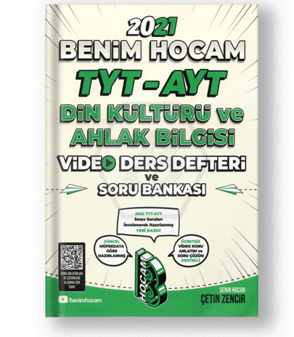 2020 TYT AYT Din Kültürü ve Ahlak Bilgisi Video Ders Notları ve Soru Bankası | Çetin Zencir | Benim Hocam Yayınları - 1