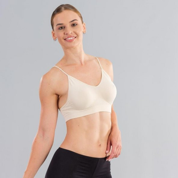 ÖDÜL 3015-3 KADIN İP ASKILI BÜSTİYER TEN 2 Lİ