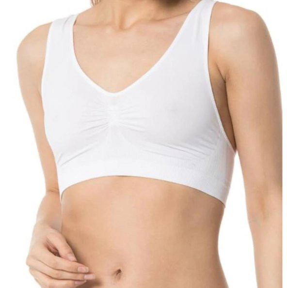 ÖDÜL 5004-2 KADIN SPORCU BÜSTİYER BEYAZ 2 Lİ