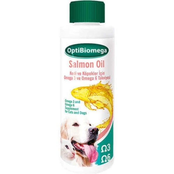 Bio PetActive OptiBiomega Salmon Oil 100ml  Kedi Köpek Balık Yağı Omega3 , Omega 6 , Vitamin , Çinko   Skt:11/2024