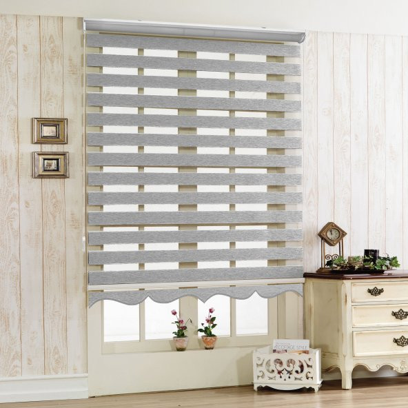 ELİT GRİ ZEBRA PERDE ÜCRETSİZ ETEK SEÇENEĞİ