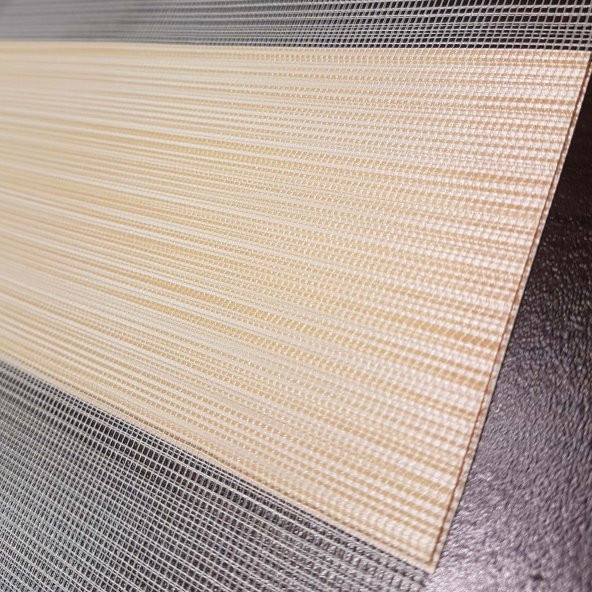 ELİT BEJ RENGİ ZEBRA PERDE ÜCRETSİZ ETEK SEÇENEĞİ - 2