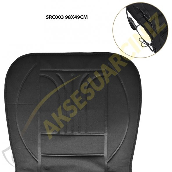 Isıtmalı Minder Oto Koltuk Isıtıcı Isıtma Minder Çakmaklık Giriş Tekli Siyah - 3