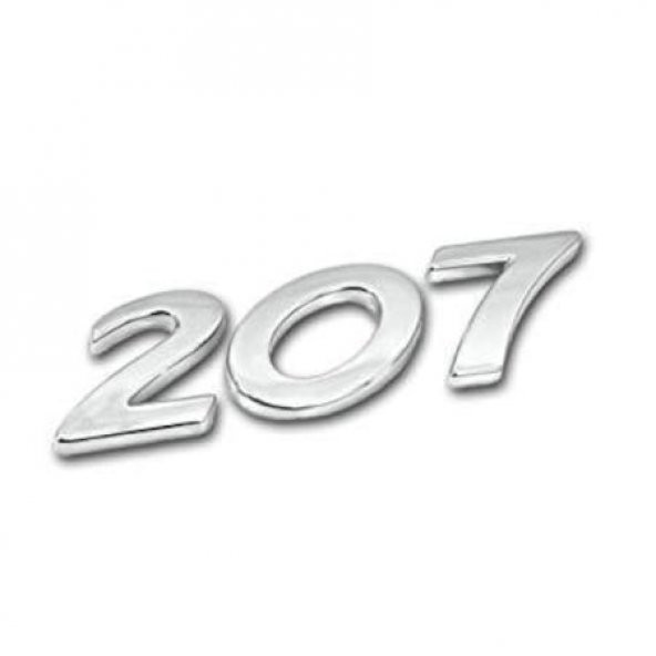 PEUGEOT 207 - BAGAJ KAPUTU  ÜZERİ 207  YAZISI ve ASLAN ARMASI - 1