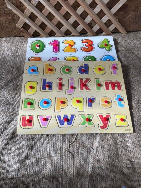 Ahşap Renkli Bul-Tak Harfler - 2