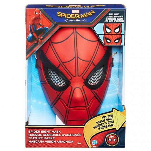 Spiderman Eve Dönüş Gözleri Hareketli Maske - 5