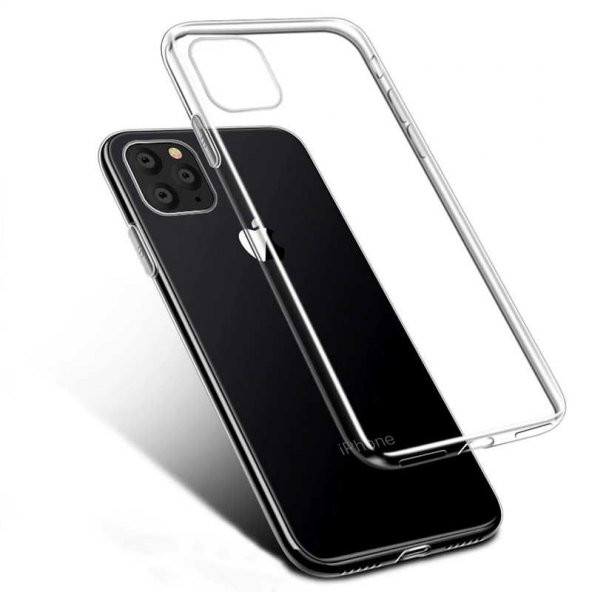 Apple iPhone 11 Pro Max Kılıf Zore Ultra ince Silikon Kapak 0.2 mm