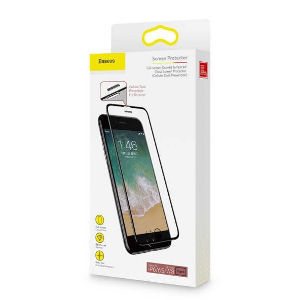 Apple iPhone 6 Baseus Full-Screen Curved Tempered Glass Screen Protector EKRAN KORUYUCU CAM - 9