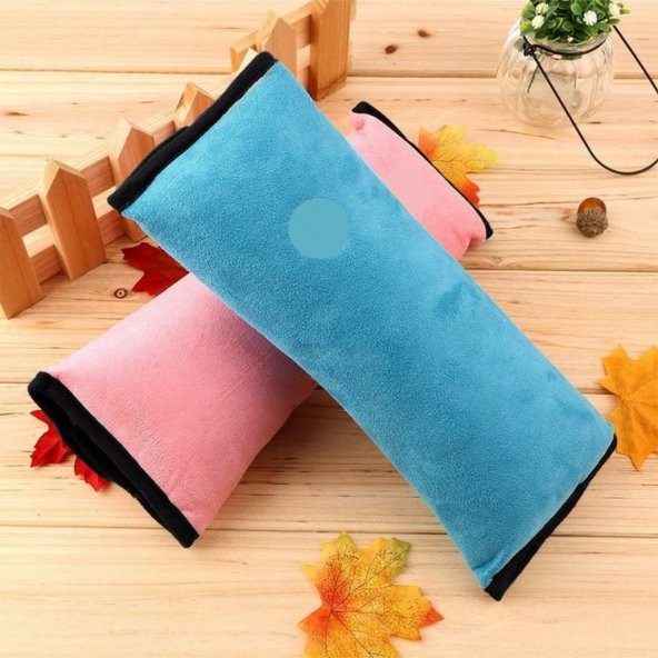 Araç Emniyet Kemeri Seyahat Yastığı - Mavi - 2