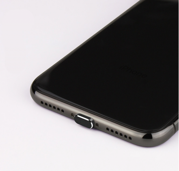 Apple Iphone IOS Şarj Girişi Anti Toz Önleyici Toza ve Suya Karşı Koruma Siyah
