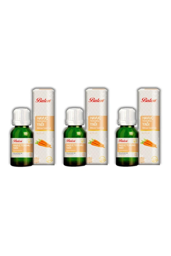 Balen Havuç Tohumu Yağı (Soğuk Pres) 20 ml 3 Adet ürün görseli 1