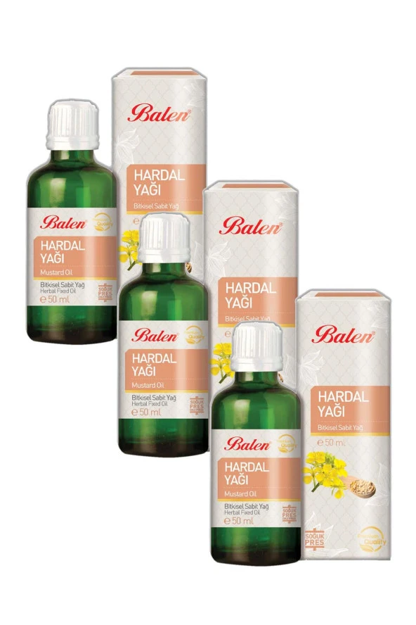 Balen Hardal Yağı Soğuk Pres 50 ml 3 Adet ürün görseli 1